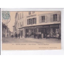 RUFFEC: place d'armes, rue de la république - très bon état