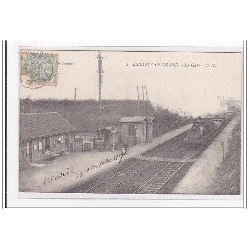 AISNE : ESSIGNY-le-GRAND : la gare - tres bon etat