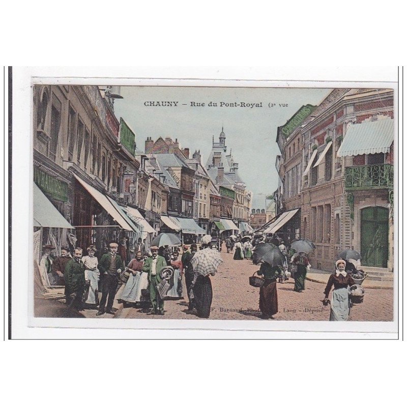 AISNE : CHAUNY : rue du pont-royal 2e vue - etat