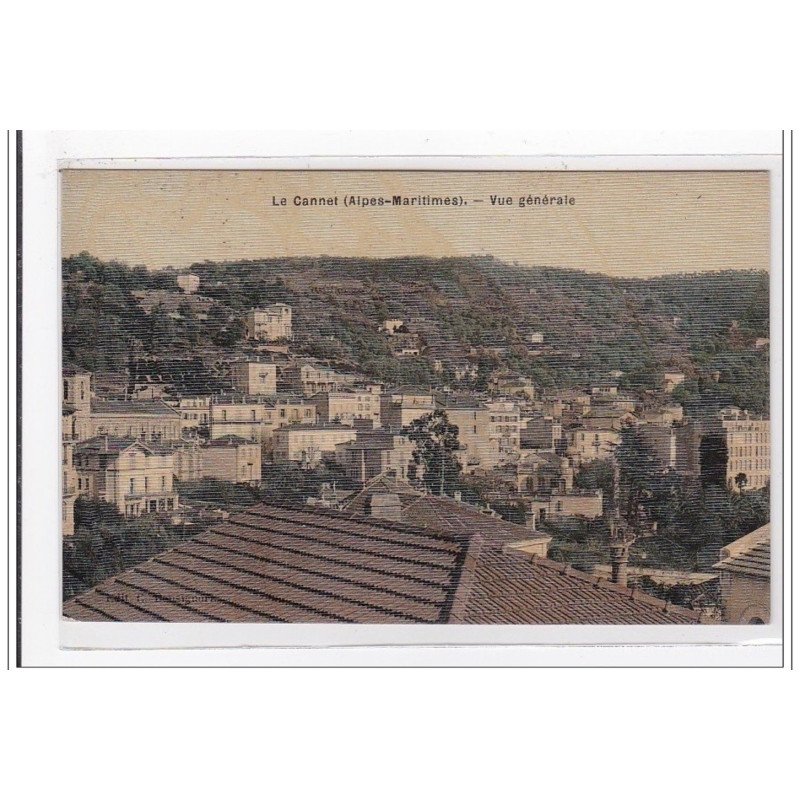 ALPES MARITIMES : le cannet, vue generale (toillée) - tres bon etat