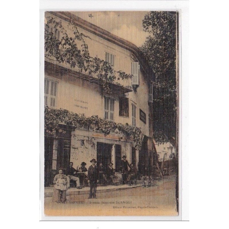 ALPES MARITIMES : PUGET-THENIER : avenue auguste blanqui (toillée) - tres bon etat