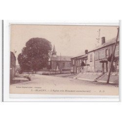 BLAGNY : l'eglise et le monument commémoratif - tres bon etat