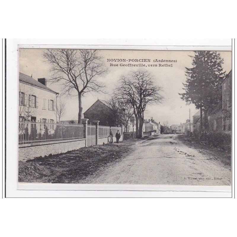 NOVION-PORCIEN : rue geoffreville, vers rethel - tres bon etat
