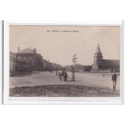 POURU : la mairie et l'eglise - etat