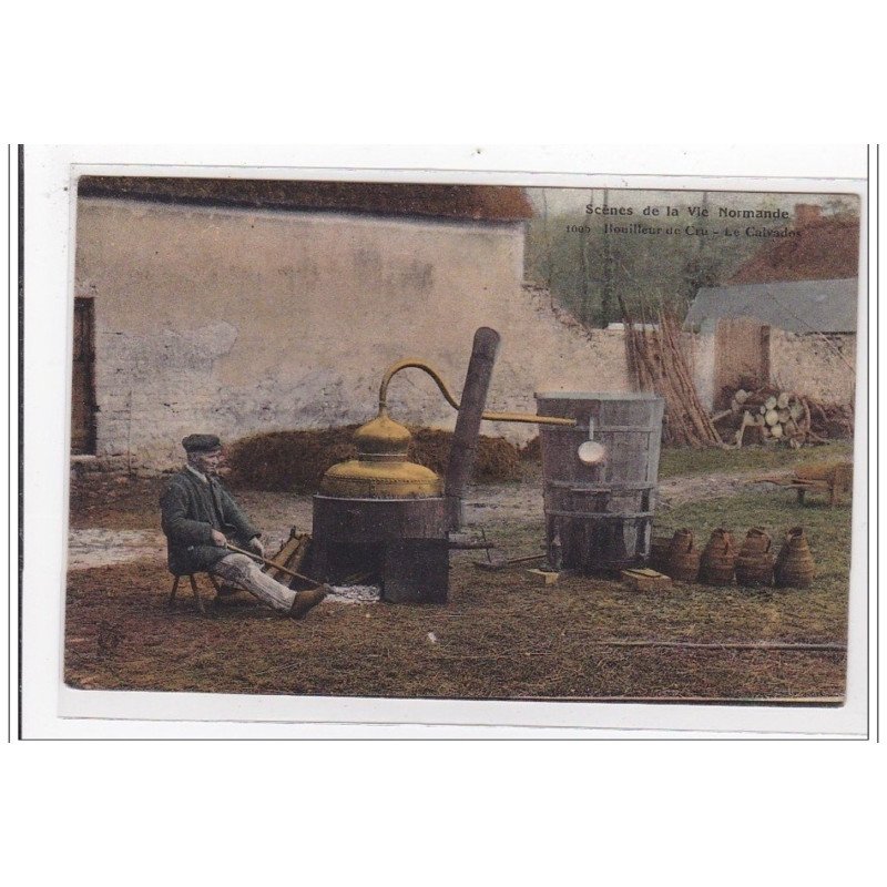 CALVADOS : rouilleur de cru, scene de la vie normande - etat