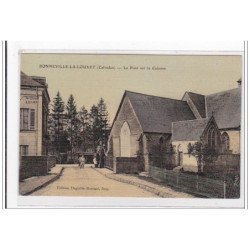 BONNEVILLE-la-LOUVET : le pont sur le calonne (toillée) - tres bon etat