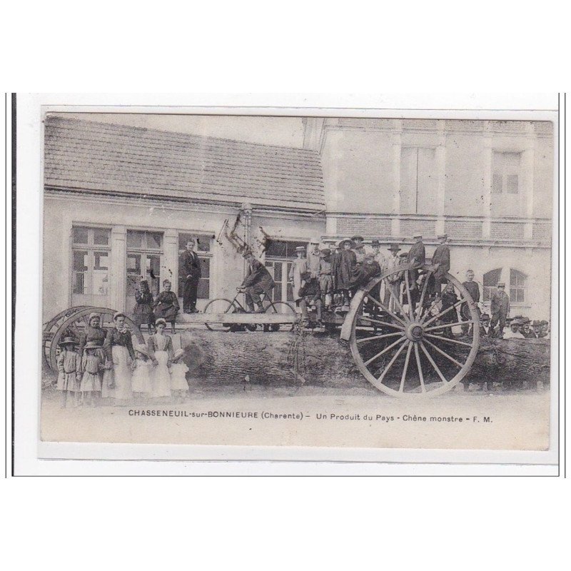 CHASSENEUIL-sur-BONNIEURE : un produit du pays, chene monstre, bois, bucherons - tres bon etat