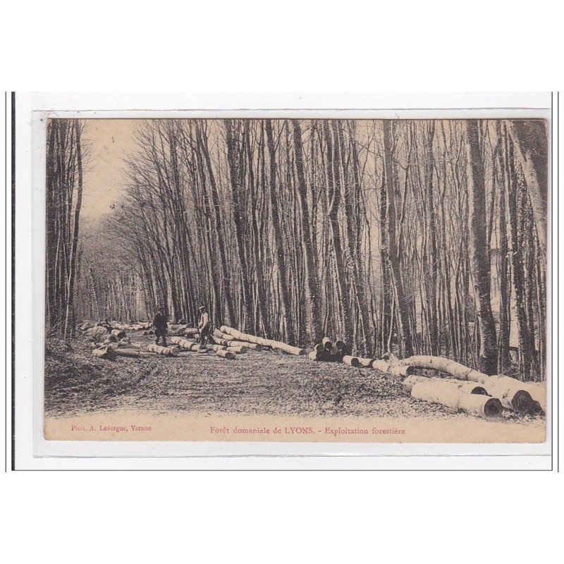 LYONS : foret dominale de lyons, exploitation forestiere - tres bon etat