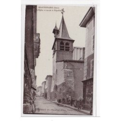 BEAUREPAIRE : l'eglise et rue de la republique - tres bon etat