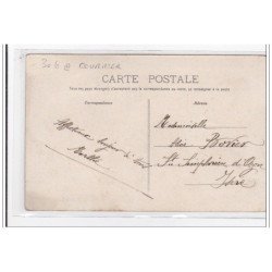 EYZIN-PINET : entrée du village & l'eglise (courrier) - tres bon etat