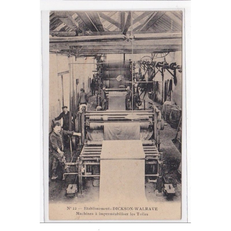 ISERE : etablissement, dickson-walrave, machines a imperméabiliser les toiles - tres bon etat
