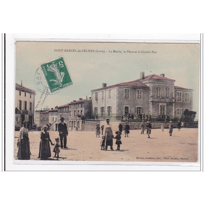 SAINT-MICHEL-de-FELINES : la mairie, la place et la grande rue - tres bon etat