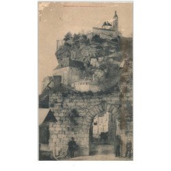 Carte Panoramique - ROCAMADOUR - Porte de la Grande Rue et Château (15x25) - état