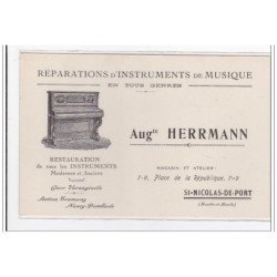St-NICOLAS-de-PORT : reparations d'instruments de musique en tous genres, modernes et anciens (pub) - tres bon etat
