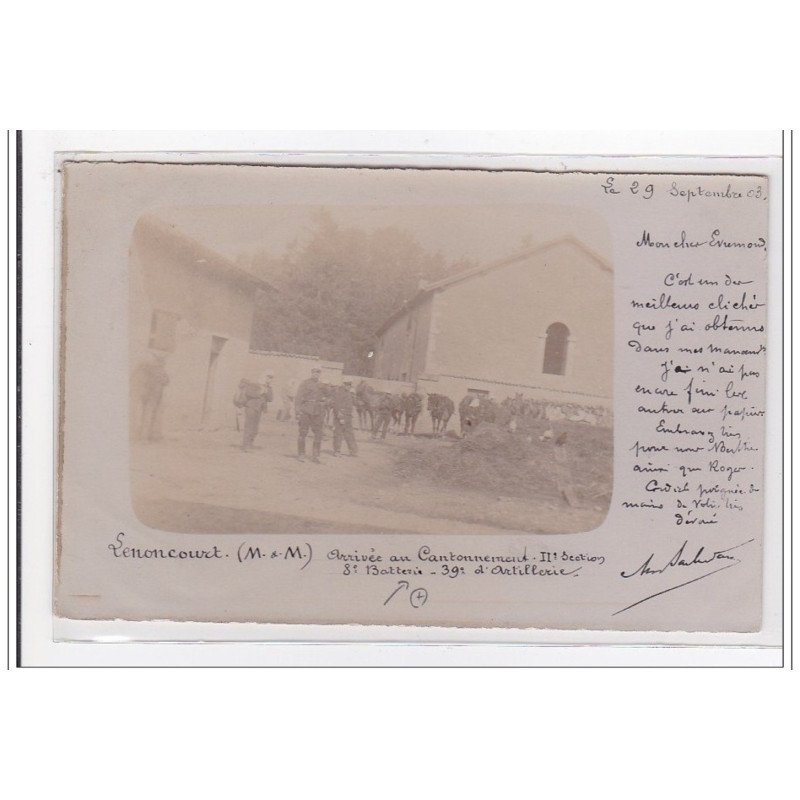 SENNONCOURT : arrivée au cantonnemerd - tres bon etat