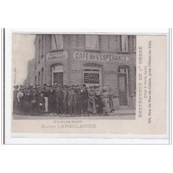 MALO-les-BAINS : alfred laroulandie, restaurant de 1er ordre diner a toute heure café de l'esperance - tres bon etat