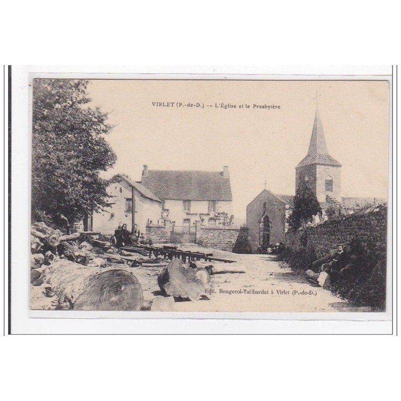 VIRLET : l'eglise et le presbytere (batteuse) - tres bon etat