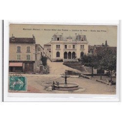 MORNANT : nouvel hotel des postes, justice de paix, ecole des filles (toillée) - tres bon etat