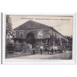 ODENAS : chateau de la chaize, le cuvage depart du vin - tres bon etat
