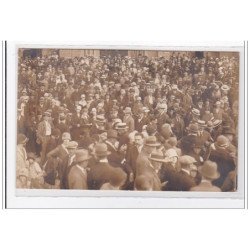 MONCEAU-les-MINES : festival de 1920/25?, Mr. Lefort dirige sur l'estrade 2CPA - tres bon etat
