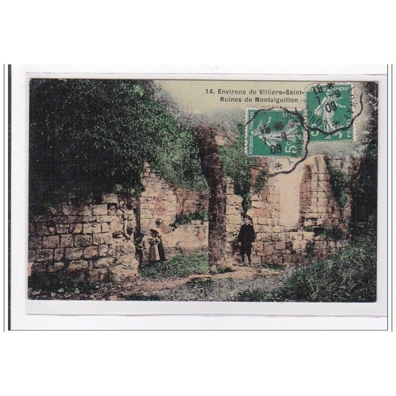 SEINE et MARNE : ruines de montaiguillon (toillée) - tres bon etat