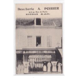HOUDAN : boucherie A. POIRIER - bon etat (un coin plié)