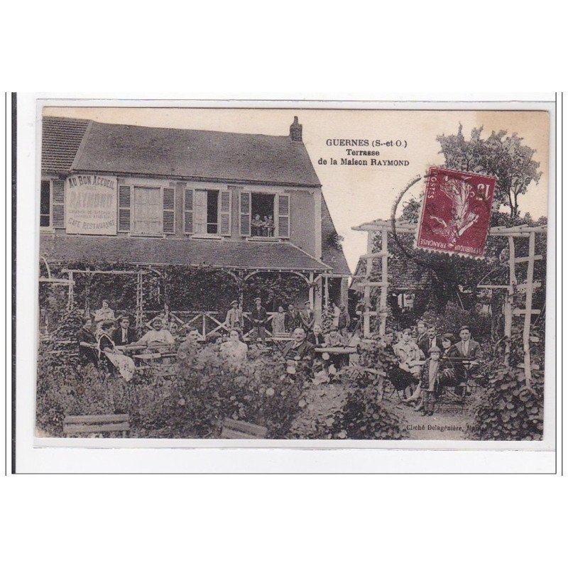 GUERNES : terrasse de la maison raymond - tres bon etat