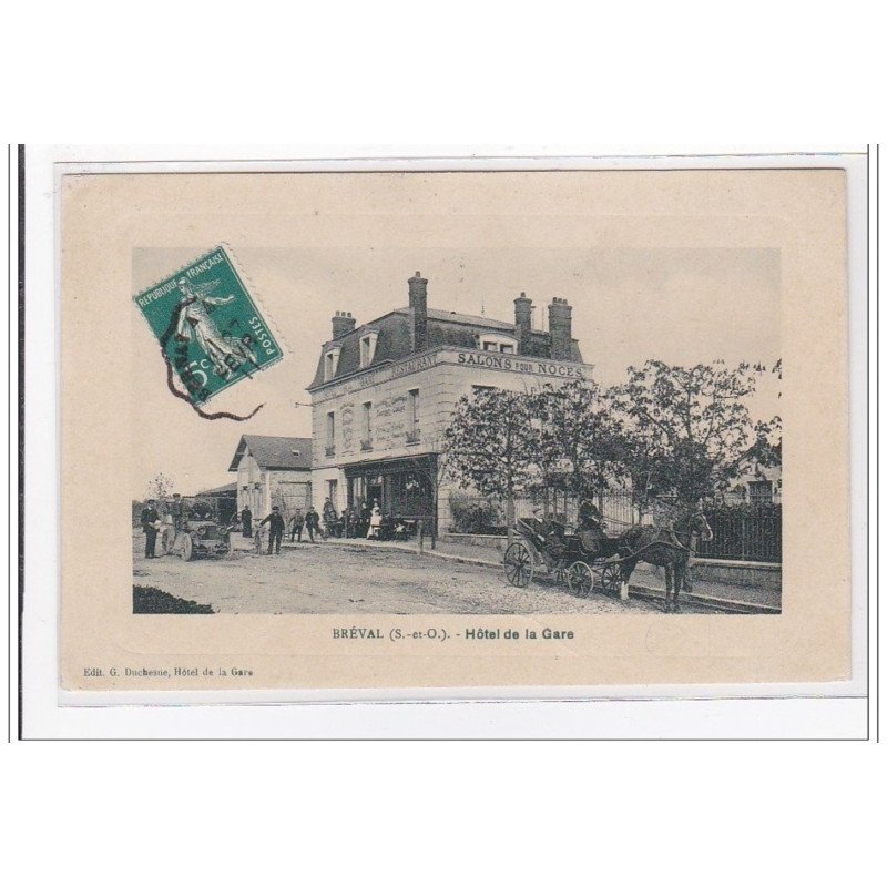 BREVAL : hotel de la gare - tres bon etat