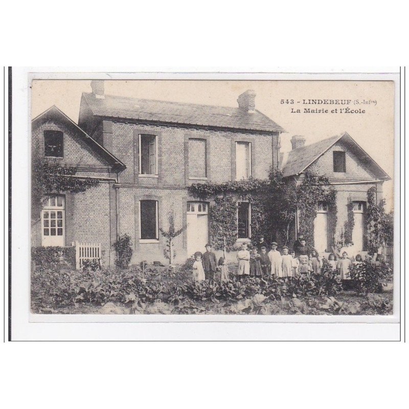 LINDEBEUF : la mairie et l'ecole - etat