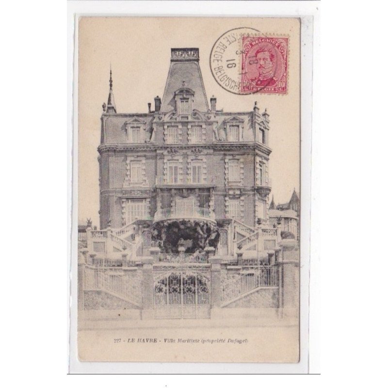 LE HAVRE : villa maritime (propriété dufayet) (nice havrais) (philatelie) - tres bon etat