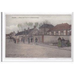 VALLERY : l'ecole des filles et la route de voulx - tres bon etat