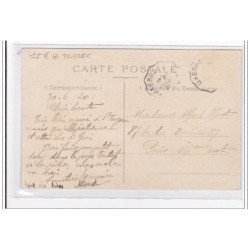 SAINT-FARGEAU : la place de la republique (toillée) - tres bon etat