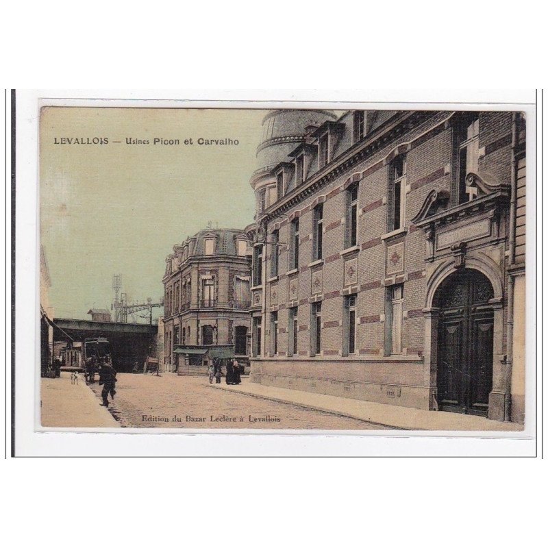 LEVALLOIS : usines picon et carvalho (toillée) - tres bon etat LEVALLOIS : usines picon et carvalho (toillée) - tres bon etat