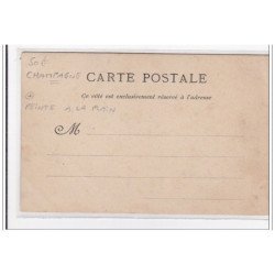 CHAMPAGNE : peinte a la main - tres bon etat