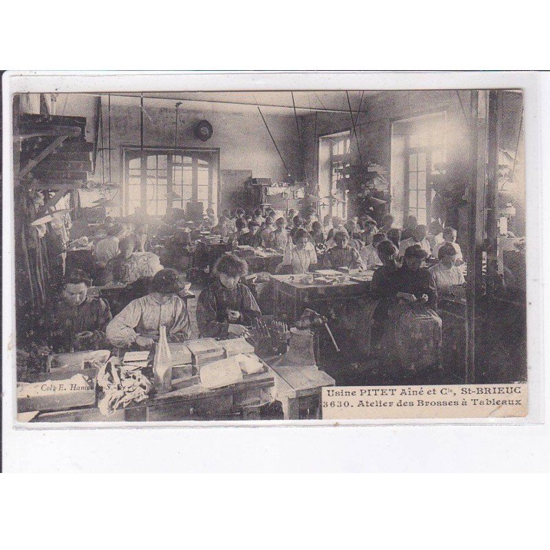 SAINT-BRIEUC: usine pitet ainé, atelier des brosses à tableaux - état décollée