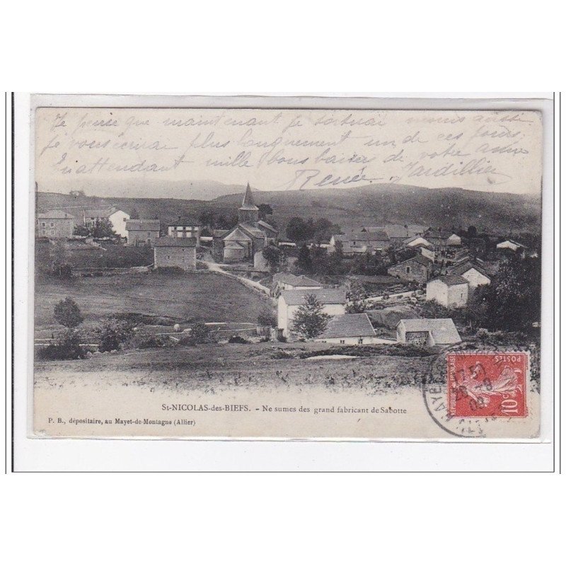 St-NICOLAS-des-BIEFS : ne sumes des grand fabricant de sabotte - tres bon etat