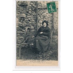 SAINT GENIEZ D'OLT : Vieille fileuse, Veuve Pourgade, 98 ans (18 enfants) - très bon état