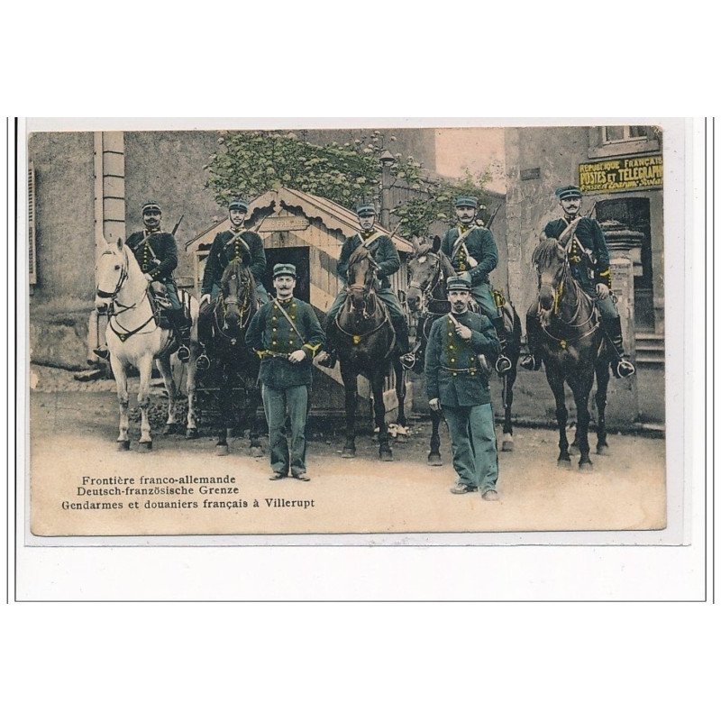 Frontière Franco-Allemande : gendarmes et douanier français à VILLERUPT - POSTE - état