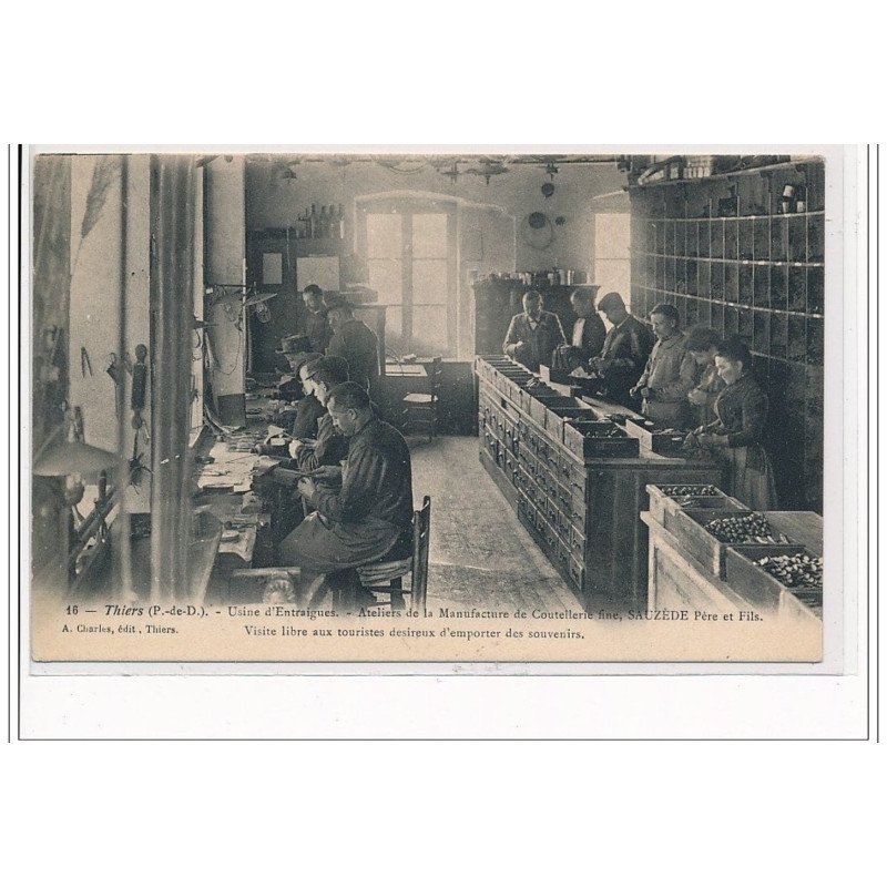 THIERS : Usine d'Entraigues, ateliers de la manufacture de Coutellerie fine Sauzède - état