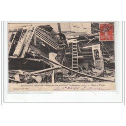 BERNAY - Déraillement de l'Express de Cherbourg Septembre 1910 - Débris de Wagons - très bon état