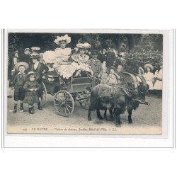 LE HAVRE : Voiture de chèvres, jardin, Hôtel de Ville - très bon état