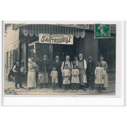 SARTROUVILLE : Maison Clément-Thomas, avenue de la République - EDITEUR DE CARTES POSTALES - CAFE - état