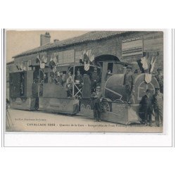 FONTENAY LE COMTE : Cavalcade 1913 - Quartier de la gare : inauguration du tram Fontenay-L'Hermenault - très bon état