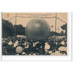 SENS : Les fêtes de Sens (Juin 1908) La foule au tapis Vert avant le départ du ballon - très bon état