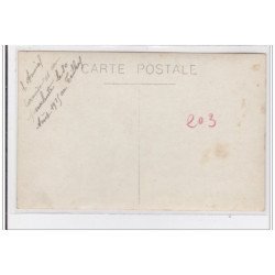 LE TEILLEUL : carte photo du ballon rond (l'Amiral Cormier et son parachute) en aout 1925 (montgolfière) très bon