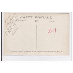 LE TEILLEUL : carte photo du ballon rond (l'Amiral Cormier et son parachute) en aout 1925 (montgolfière) très bon