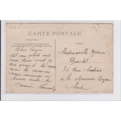 ROUEN : grèves des Terrassiers 1910 - sortie de la Bourse du Travail - très bon état