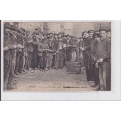 ROUEN : grèves des Terrassiers 1910 - épluchage des pommes de terre - bon état (un coin plié)