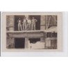 ROUEN : carte photo d'ouvriers sur un chantier - très bon état