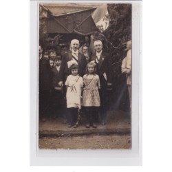 ROUEN : carte photo d'homme politique pendant une fête - très bon état